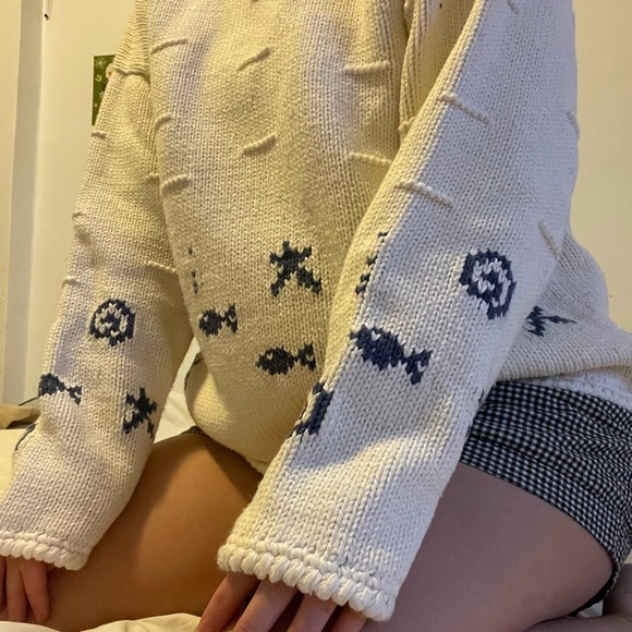 Coastal fisherman heavy cotton sweater - Picture 2 of 4